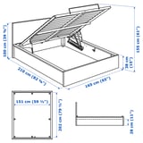Illustration with measurements for the product: MALM.