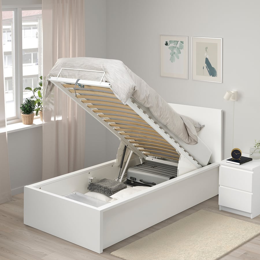 MALM Ottoman bed, white, Standard Single - IKEA Ireland
