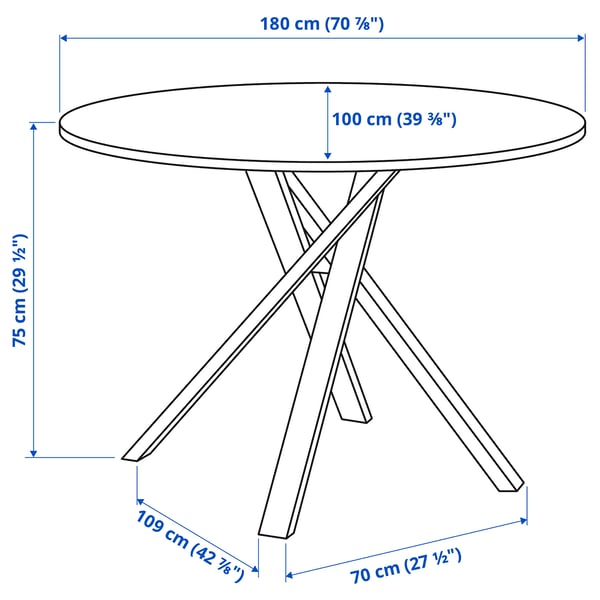Illustration with measurements for the product: MARIEDAMM.