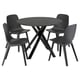 Option: Black marble dining table with 4 matching chairs.