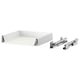 Option: Displays a white MAXIMERA drawer set with metal runners, shown separately from the cabinet.