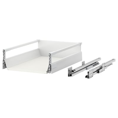 MAXIMERA drawer & runners: white, metal, rectangle, sleek design, smooth glide.
