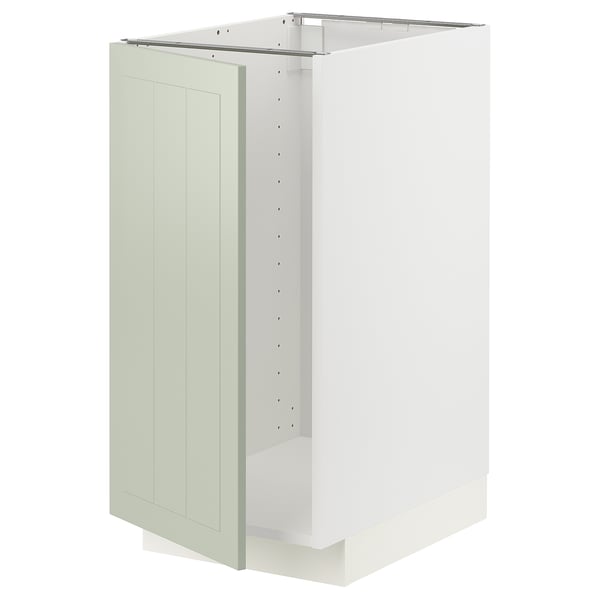 METOD kitchen cabinet in green with modern, boxy design.