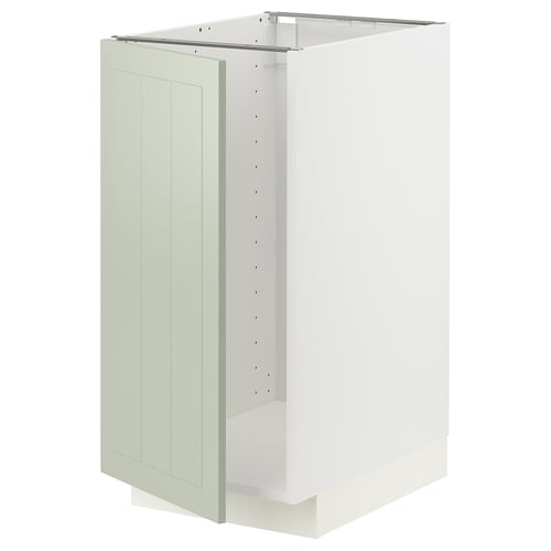 METOD kitchen cabinet in green with modern, boxy design.