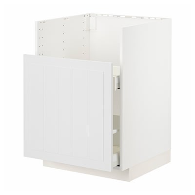 METOD white kitchen cabinet with drawer, sleek design, smooth finish, sturdy frame.