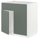METOD kitchen cabinet in grey-green with modern, minimalist design.