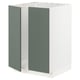METOD green-grey kitchen cabinet, modern design with snap hinges.