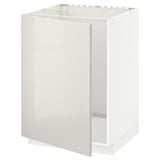 METOD white cabinet, sleek modern glossy finish, rectangular shape, clean design for kitchen.