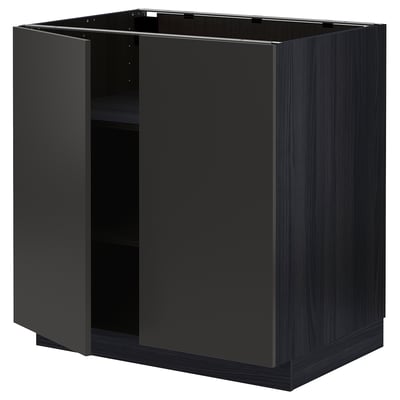 METOD base unit, dark grey, square, modern.