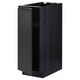 METOD kitchen unit in matte black with adjustable shelves, sleek edges, and modern design.