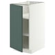 METOD Base cabinet with shelves, white/Aspudden dark grey-green, 40x60 cm