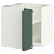 METOD Corner base cabinet with shelf, white/Aspudden dark grey-green, 88x88 cm