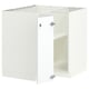 METOD Corner base cabinet with shelf, white/Voxtorp matt white, 88x88 cm