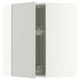 METOD Corner wall cabinet with carousel, white/Aspudden light grey, 68x80 cm