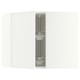 METOD Corner wall cabinet with carousel, white/Aspudden matt white, 68x60 cm