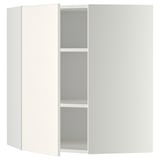 METOD white kitchen cabinet, corner unit, veddinge style, adjustable shelves.