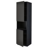 A modern black kitchen cabinet from the METOD system, with a slim design and matte finish.