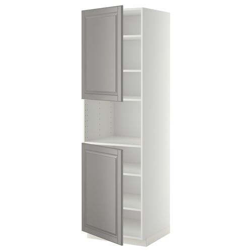 METOD kitchen cabinet - white, grey doors, adjustable shelf.