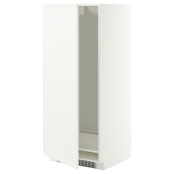 METOD High cabinet for fridge/freezer, white/Aspudden matt white, 60x60x140 cm