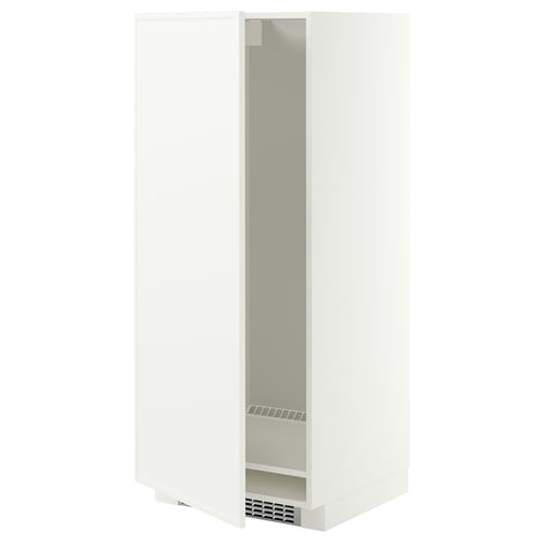 METOD High cabinet for fridge/freezer, white/Aspudden matt white, 60x60x140 cm