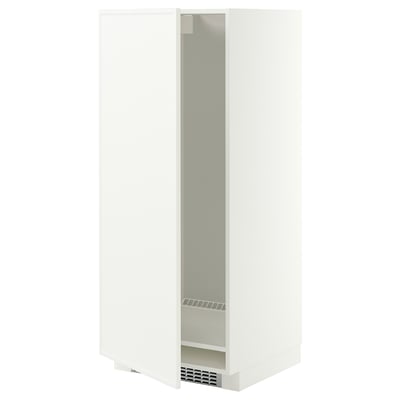 METOD High cabinet for fridge/freezer, white/Aspudden matt white, 60x60x140 cm