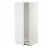 METOD white kitchen cabinet. Sleek, modern, rectangular design. One adjustable shelf, two doors.