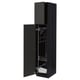 METOD black kitchen cabinet with pull-out organizers and sturdy frame.