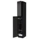Black METOD kitchen cabinet with pull-out organizers.