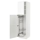 METOD kitchen cabinet, white, tall with pull-out organizers, steel & particleboard, modern design.