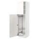 White METOD kitchen cabinet with pull-out shelves and damper door.