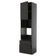 METOD / KNIVSHULT High cabinet f built-in appliances, black-grey/Nickebo matt anthracite, 60x60x240 cm