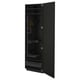 A METOD kitchen cabinet with dark stained wood and beveled edges. Its adjustable shelves and smooth drawer offer organized storage.