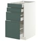 METOD / MAXIMERA Base cab 4 frnts/4 drawers, white/Aspudden dark grey-green, 40x60 cm