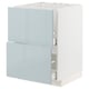 Ikea METOD kitchen unit, grey-blue, square shape, modern design.