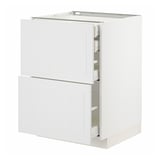 METOD white kitchen cabinet with multiple drawers, rectangular shape, sleek design.