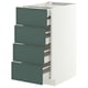 METOD / MAXIMERA Base cb 4 frnts/2 low/3 md drwrs, white/Aspudden dark grey-green, 40x60 cm