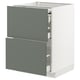 IKEA METOD kitchen unit, grey-green, white, rectangular, modern design.