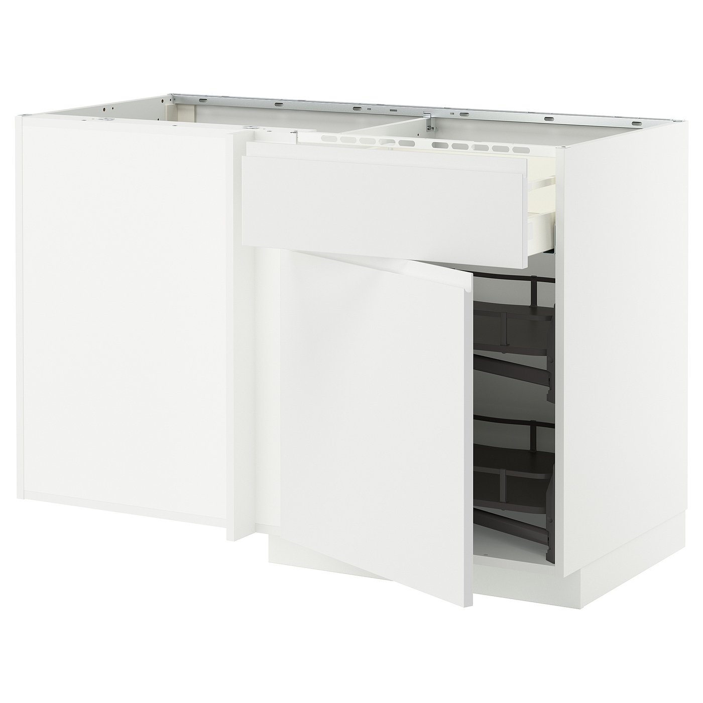 METOD / MAXIMERA corner base cab w drawer and p-out