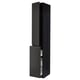 Image shows a tall, dark grey kitchen cabinet with two doors and a drawer. It has a modern, minimalist design.