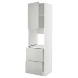 METOD kitchen unit, light grey, open shelves, modern.