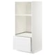 White ikea METOD kitchen cabinet with adjustable shelf and drawer.