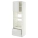 METOD / MAXIMERA High cabinet f built-in appliances, white/Ringhult light grey, 60x60x200 cm