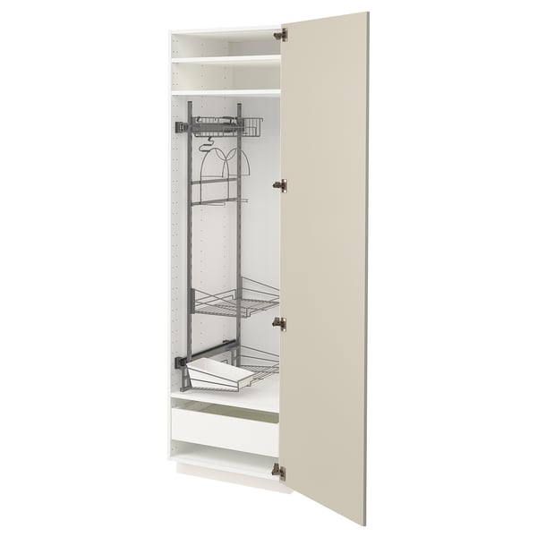 Weishe METOD kitchen cabinet in beige with adjustable shelves and soft-close drawers.