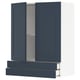 Dark blue METOD kitchen cabinet with drawers, modern design.