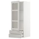 METOD kitchen unit, white. Three open shelves, two drawers. Modern, minimalist design.