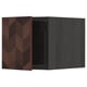 A dark, modern cabinet with a herringbone wood pattern and a left-side hinge door from the METOD kitchen series.