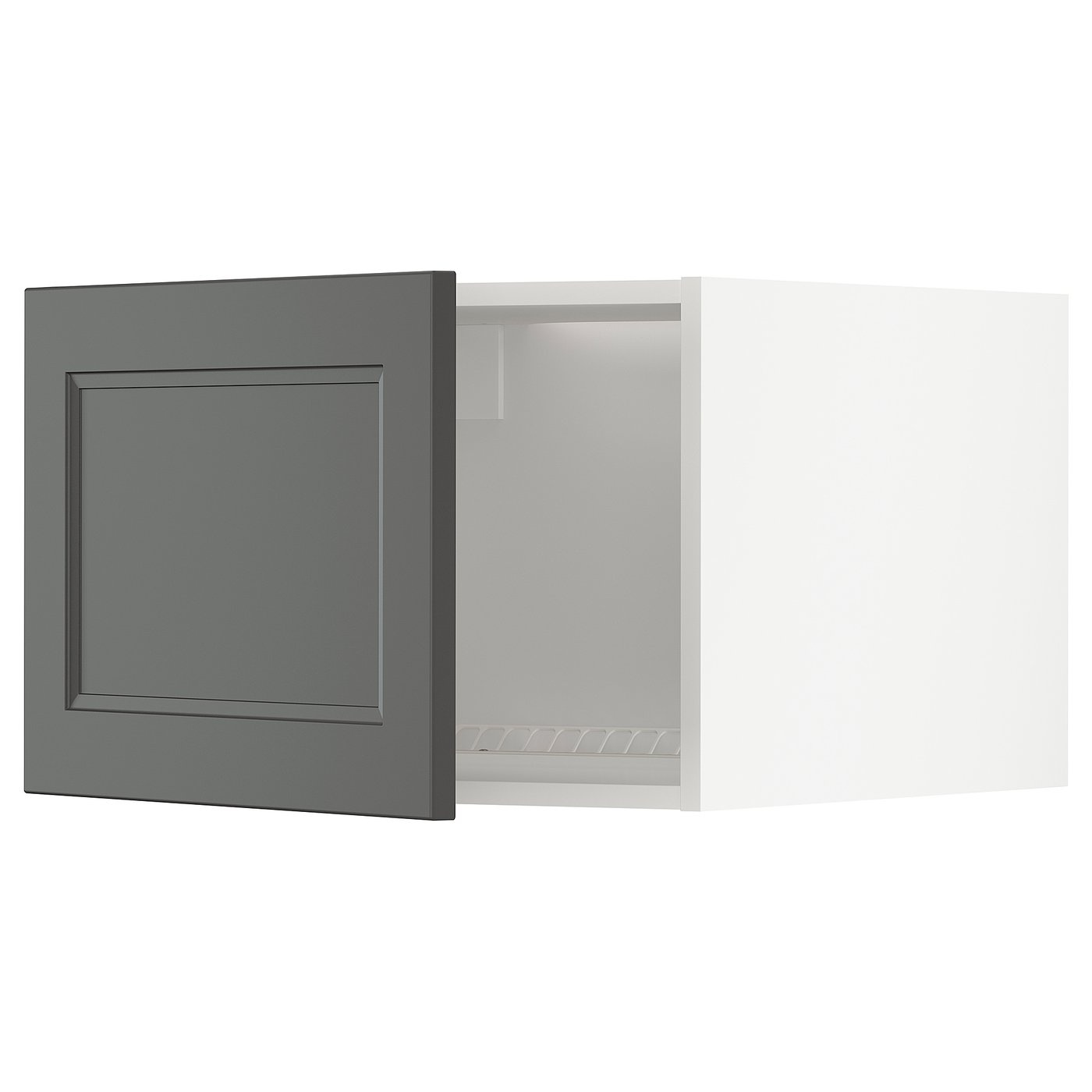 METOD top for fridge/freezer, white/Axstad dark grey, 60x40 cm