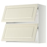 This image shows an off-white METOD kitchen cabinet with two doors and a traditional design.