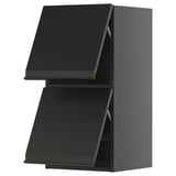 Black kitchen cabinet.