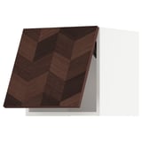 METOD cabinet: white w/ herringbone door